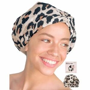 Kitsch cheetah print shower cap NWOT